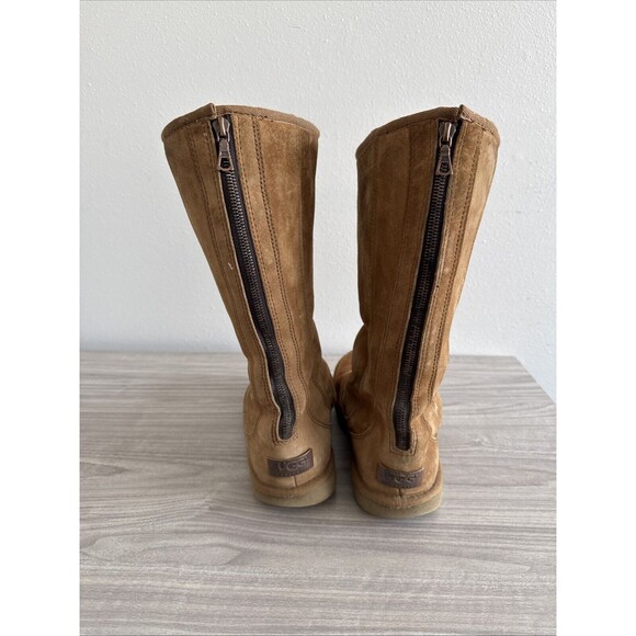UGG Australia Knightsbridge Tall Brown Back Zip Boots 5119 Women's Size US 8 - Picture 6 of 10